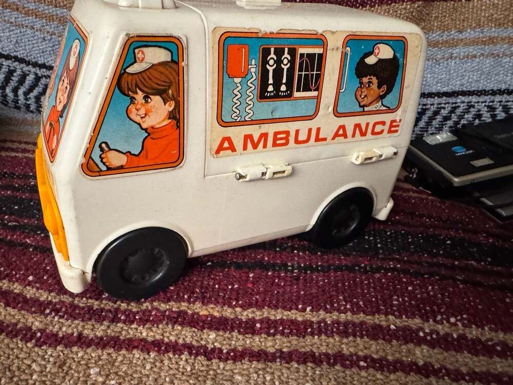 Vintage 1978 Tomy Emergency Care Ambulance Toy Van